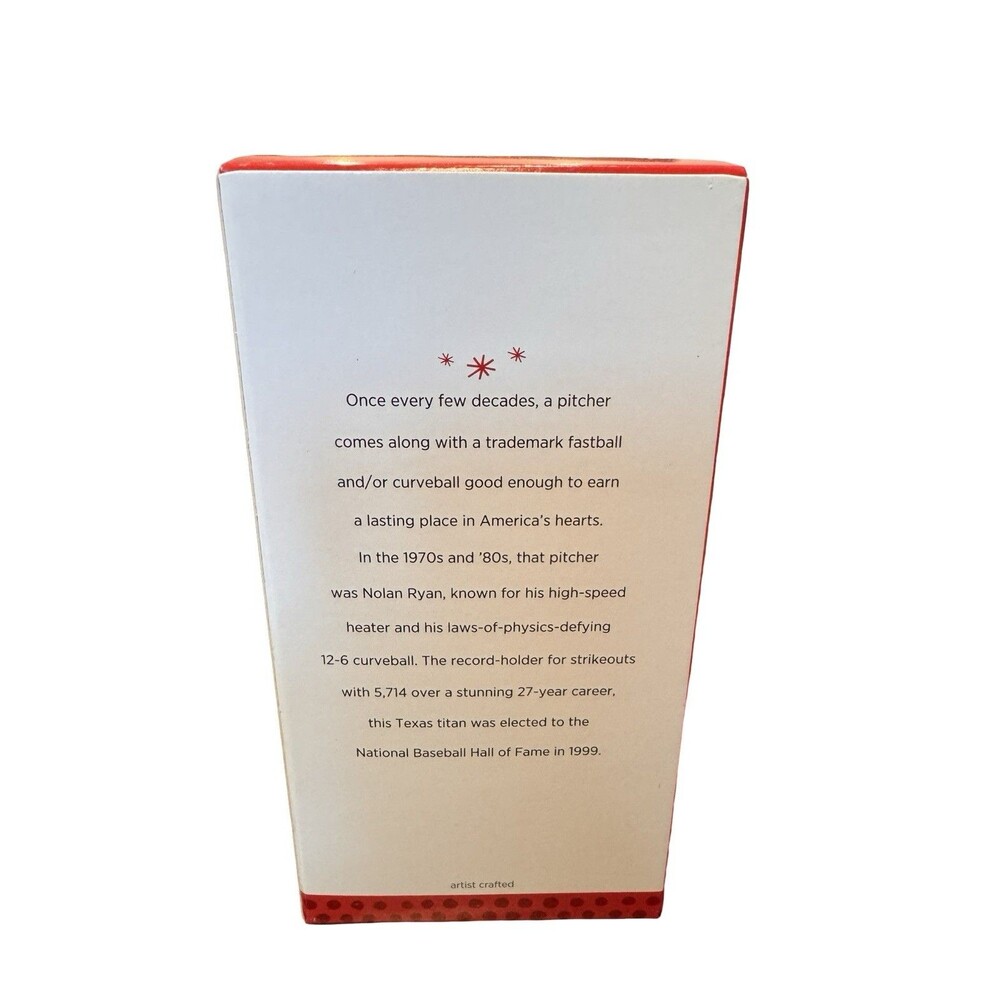 Nolan Ryan Christmas Tree ornament Hallmark Crushed Box - Picture 2 of 3